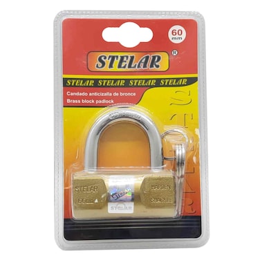 Stelar Brass Block Padlock 60mm