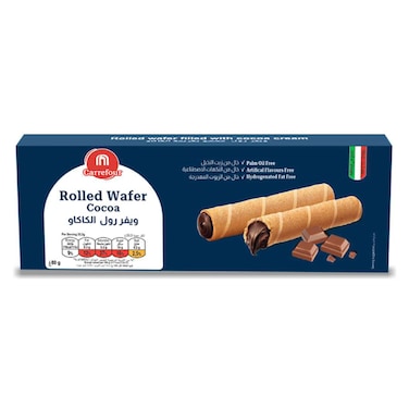 Carrefour Wafer Rolls  Filled With Cocoa Cream 80g