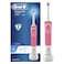 Oral-B Vitality 100 Pink Electric rechargeable toothbrush with UAE 3 pin plug