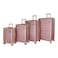 Senator Hard Case Trolley Luggage Set of 4 For Unisex ABS Lightweight 4 Double Wheeled Suitcase With Built In TSA Type Lock A5125 Rose Gold