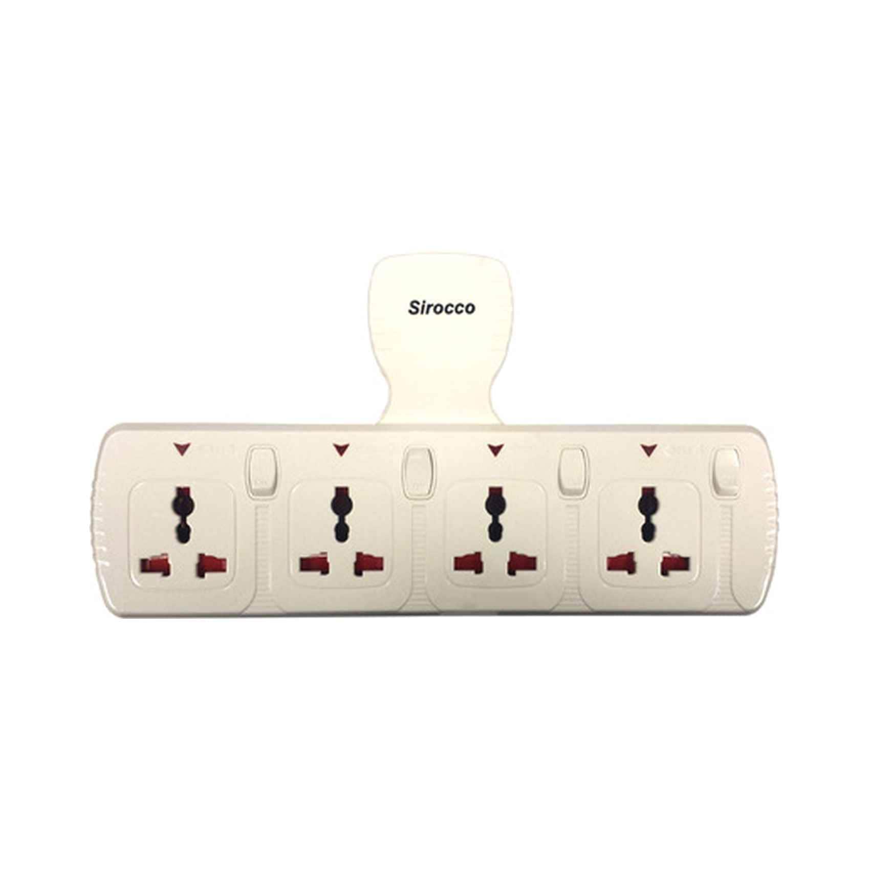 Buy Sirocco 4 Way Socket Adaptor WT04S White Online | Carrefour UAE