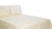 Hotel Linen Klub Queen Bed Sheet 3pcs Set , 100% Cotton 250Tc Sateen 1cm Stripe, Size: 240x260cm + 2pc Pillowcase 50x75cm , Cream
