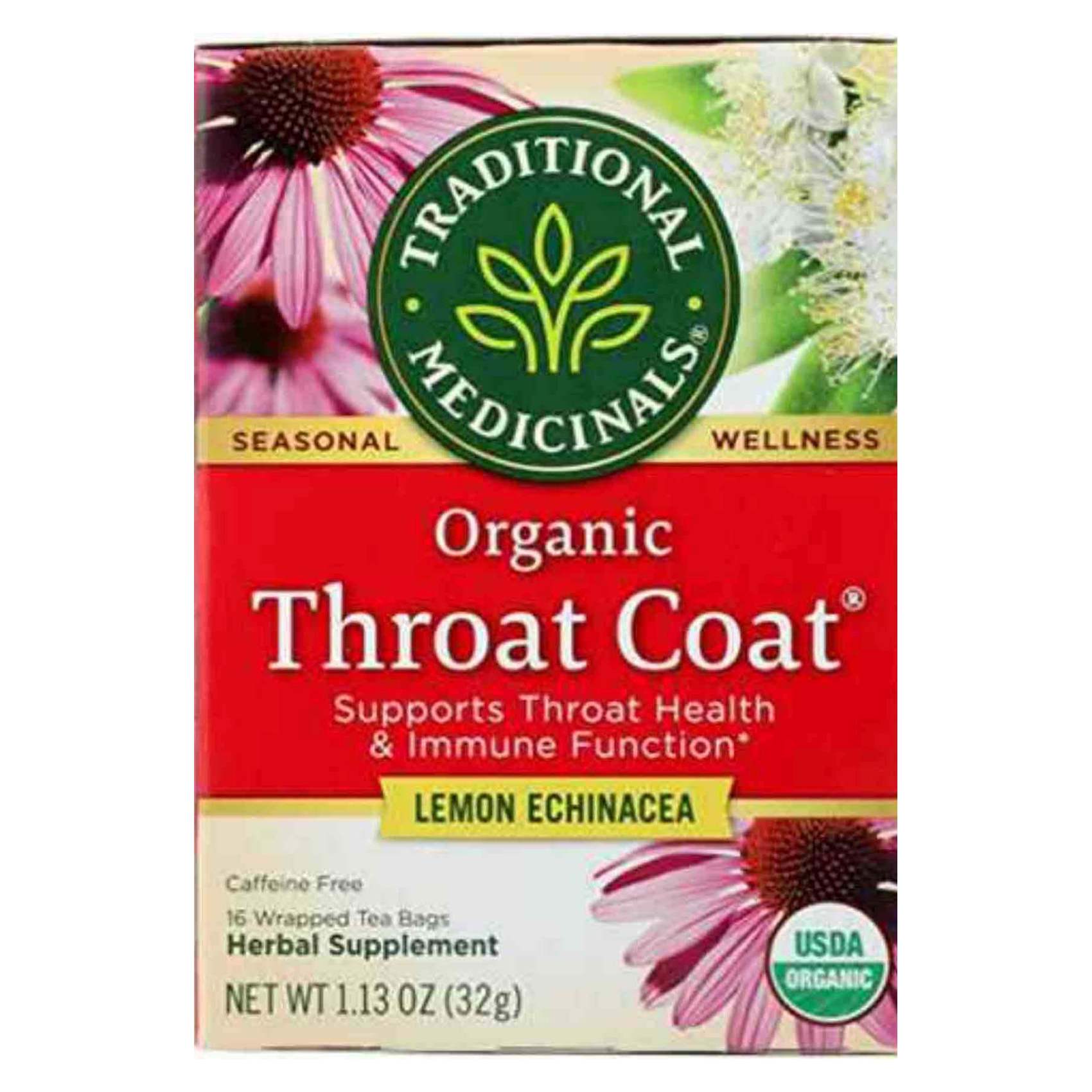 Traditional Medicinals Organic Lemon Echinacea Tea 32g