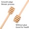 Alytimes 100-Pack 6 Inch Portable Wooden Jam Honey Dipper Honey Sticks For Honey Jar Dispense Drizzle Honey (6Inch 100Pcs)