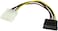 6in 4 Pin LP4 to SATA Power Cable Adapter - LP4 to SATA - 6in LP4 to SATA Cable - 4 pin to SATA power