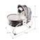 Teknum 6 - in - 1 Cozy Rocker Bassinet مع عجلات ومظلة وشبكة بعوضة - رمادي