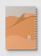 Lowha Spiral Notebook With 60 Sheets And Hard Paper Covers With Minimalist Dune Design, For Jotting Notes And Reminders, For Work, University, School