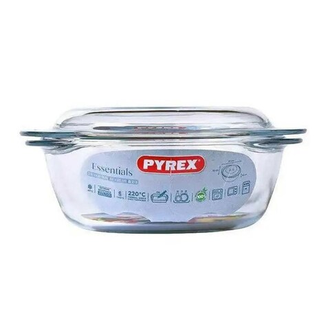 Pyrex Round Casserole with Lid - 3.2 Liter
