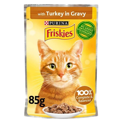 Buy Purina Friskies Turkey In Gravy Wet Cat Food 85g in Kuwait