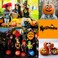 Woochic Halloween Pumpkin Decorating Stickers, Jack-O-Lantern Face Decals Kit For Pumpkins And Squashes, 60 Cute Expressions Crafts Stickers Treat Party Supplies Idea Gifts Kids