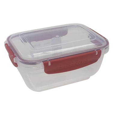 Dunya 30845 Lock And Fresh Food Storage Container 2725ml Red/Clear