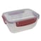 Dunya 30845 Lock And Fresh Food Storage Container 2725ml Red/Clear