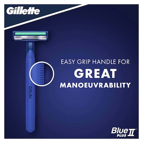 Gillette Blue II Plus Disposable Razors - 10 Razors