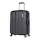 Eminent Hard Case Travel Bag Makrolon Polycarbonate Medium Luggage Trolley Lightweight Expandable Zipper Suitcase 4 Quiet Wheels With TSA Lock KG82 Black