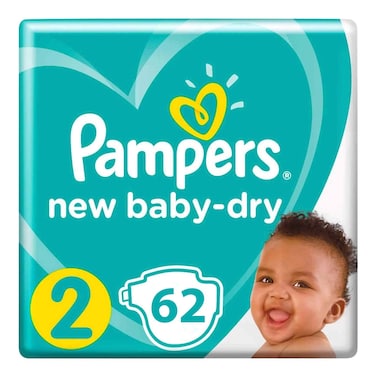 Pampers Mini Dry Unisex Jumbo Pack 38 Kg  62 Pcs.