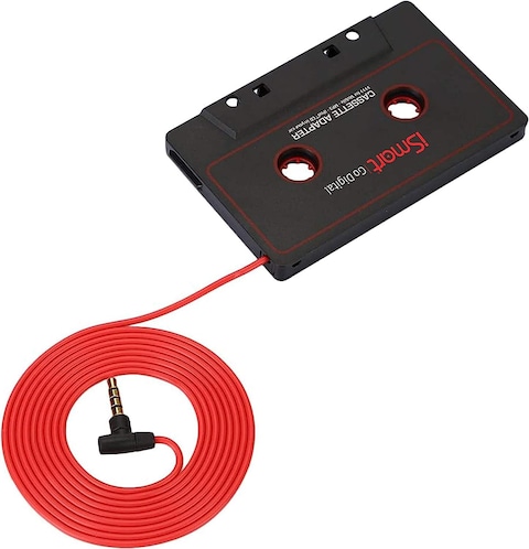 iSMART Cassette Adapter for Cars, Car Audio Cassette to Aux Adapter, 3.5 MM universal Aux Cable Tape Adapter for Car, Phone, MP3