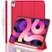 TRON Case For iPad Air 4th Generation Case 10.9 Inch 2020, Slim Stand Case for iPad Air 5th Generation 2022 Cover with Pencil Holder [Auto Sleep/Wake] - Red