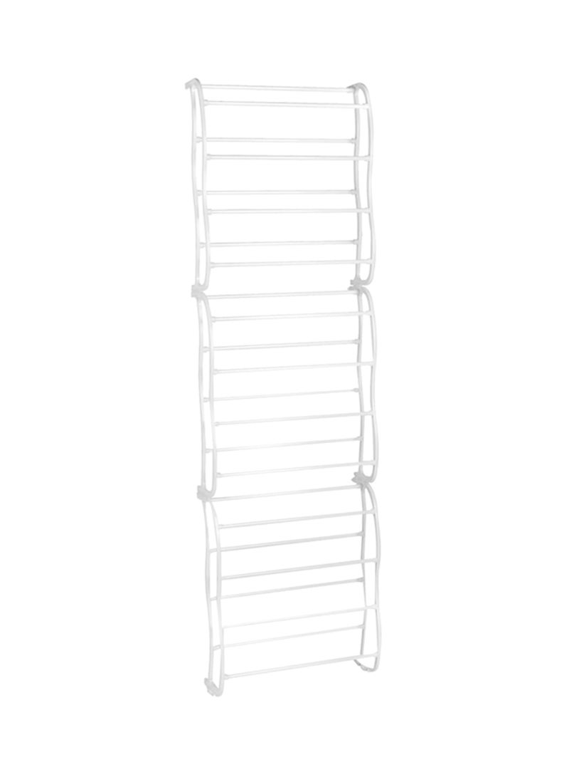 Generic Over The Door Shoe Organizer Rack White