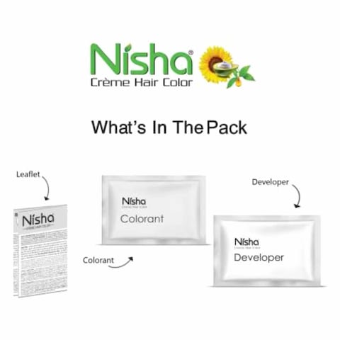 Nisha Creme Hair Colour 4.3 Golden Brown 40ml