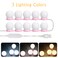Generic-Vanity LEDs Mirror Lights Kit with 10 Bulbs Adjustable 10 Brightness &amp; 3 Lighting Modes USB Mirror String Light for Makeup Dressing Table