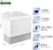 Super General 12 Kg Twin-Tub Semi-Automatic Washing Machine, White, Efficient Top-Load Washer With Low Noise Gear Box, Spin-Dry, SGW-1212, 89 x 54 x 97 cm, 1 Year Warranty (Installation not Included)