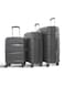 Parajohn 3-Piece Hard Side Polypropylene Luggage Trolley Set 20/24/28 Inch, Grey