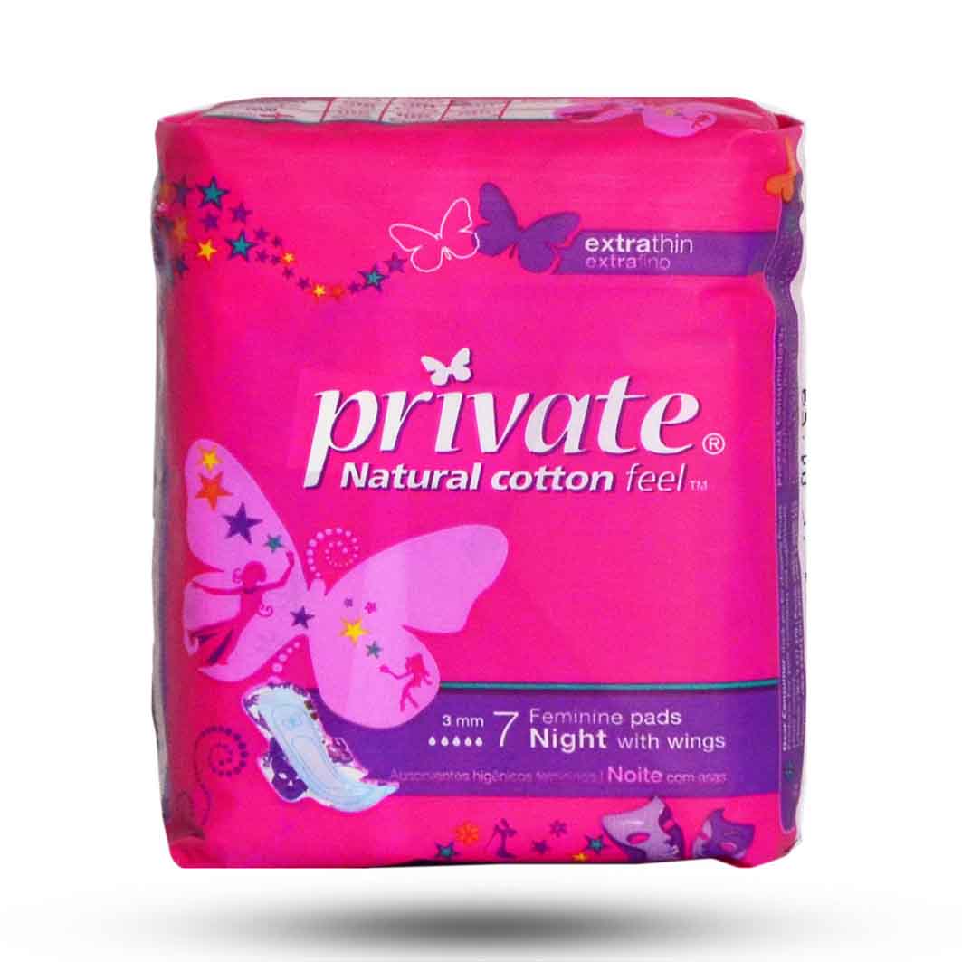 Private Extra Thin Night Ladies Pads 7 Count