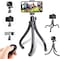 Phone Tripod, Flexible Cell Phone Tripod Adjustable Camera Stand Holder with Wireless Remote and Universal Clip 360&deg; Rotating Mini Tripod Stand for iPhone, Samsung Android Phone, Sports Camera GoPro