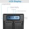 DMK Power DC-01 Dual LCD Battery Charger Compatible with Fujifilm NP-T125 and Fuji GFX 50S, GFX 50R, GFX 100, and VG-GFX1 Grip