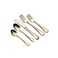NJM 5 Pcs Stainless Steel Gold Color Cutlery Set