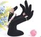 Generic Black Velvet Jewelry Ring Bracelet Necklace Hanging Hand Display Holder Stand Show Rack Resin-Xx