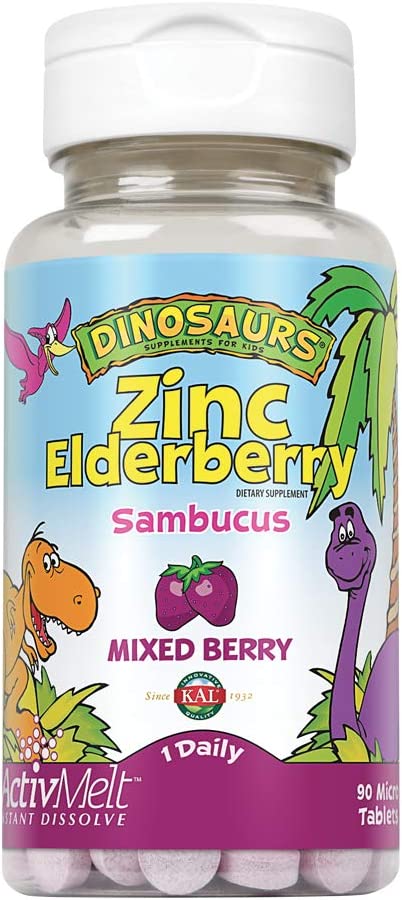 Buy KAL 5 Mg Berry Zinc Elderberry Tablets, 90 Count Online | Carrefour UAE