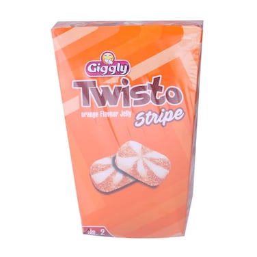 Giggly Twisto Stripe Orange Flavor Jelly 300 gr