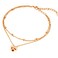 Aiwanto Double Layer Anklet Rose Gold Beautiful Women's Ankle Chain Gift
