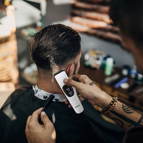 Bomidi L1 Electric Hair Clipper LCD Display Rechareable Razor Trimmer Adjustable Speed Shaver Type-C Charging - White