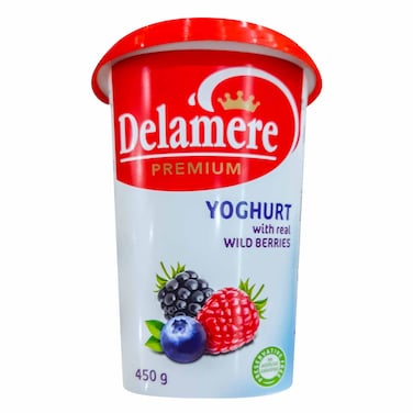Delamere Premium Real Wild Berries Yoghurt 450ml