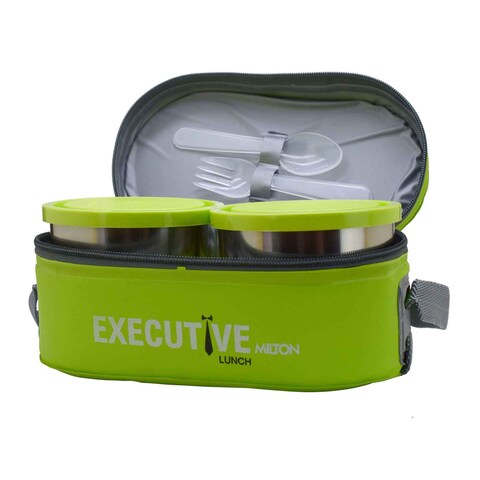 Milton Executive Stainless Steel Lunch Box Set Green 450ml+280ml