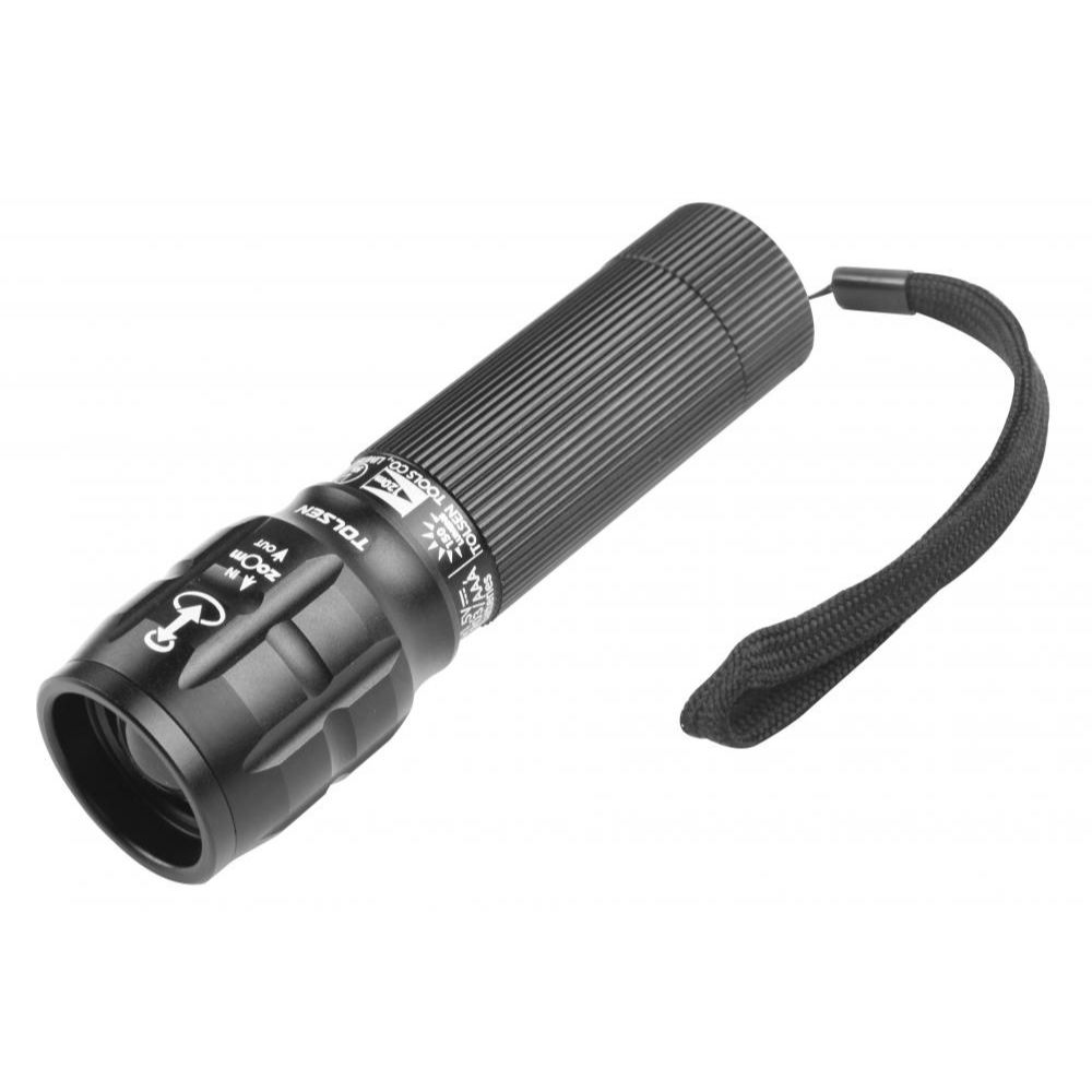 Tolsen LED Flashlight With Zoom Function, 60033