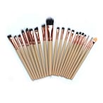 اشتري طقم من 10 فرش مكياج احترافية ذهبي/أسود - 20-Piece Professional Makeup Brush Set Gold/Black في السعودية