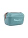 Polarbox Classic Cooler Box with Leather Strap, Blue - Marine Green Rigid Thermal Insulated Ice for Beach, Picnic Party Convertible Lid Polypropylene Insulation 12L PB-9311