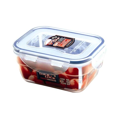Lock &amp; Lock Classic Rectangular Food Container - 550 ml - Clear