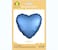 Party Time 1pc 18" Matte Blue Heart Shaped Foil Mylar Balloons For Mother's Day, Wedding Decoration &amp; Engagement - Birthday Party Supplies