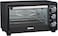 Nobel 18 Litres Electric Oven With 3 Knob Control And 60 Minutes Timer With Bell, 100 - 250 Degrees Temperature Control &amp; Stainless Steel Handle, Heat Resistant Tempered Glass NEO20 Black