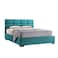 In House Lombardia Velvet Bed Frame - King - 200x180 cm - Turquoise