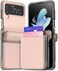 VRS Design Terra Guard Modern GO, Hinge Protection, Designed For Samsung Galaxy Z Flip 4 Case Cover Wallet With 2 Card Holder Slot - Pink Sand