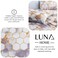 Luna Home Queen Size 6 Pieces, White With Purple Marble Design Bedding Set