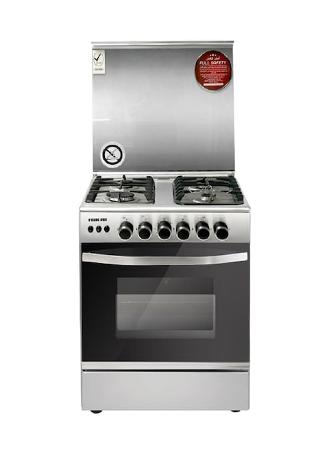 NIKAI 4-Burner Gas Cooker With Oven U6070EG Silver/Black