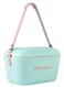 Polarbox 20L Portable Ice Box, For Outdoor Use, Drinks And Food, Pop Storage Box, Cyan/Baby Rose Cooler with Baby Rose Leather Strap