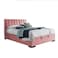 In House Blven Velvet Bed Frame - King - 200x180 cm - Light Pink