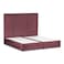 In House Alkmar Velvet Bed Frame - King - 200x180 cm - Dark Pink